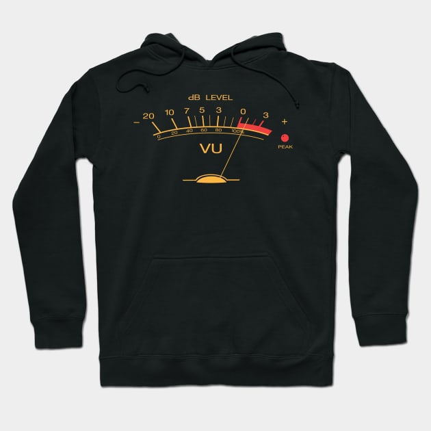 Volume VU Meter Vintage Audio Engineer Recording Studio Gear Head Musician Guitar Shirt Hoodie by blueversion